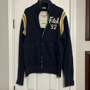 Vintage Abercrombie Navy Zip up Sweater